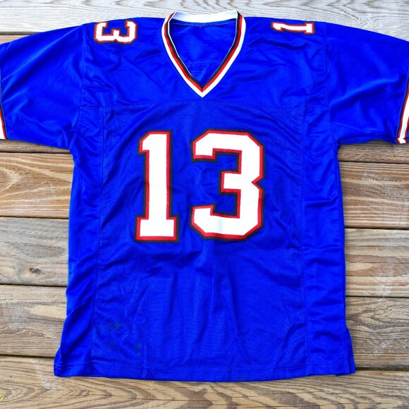 Preowned! Davis New York Buffalo Bills Blue Football Jersey Adult Men's XL - Picture 2 of 2